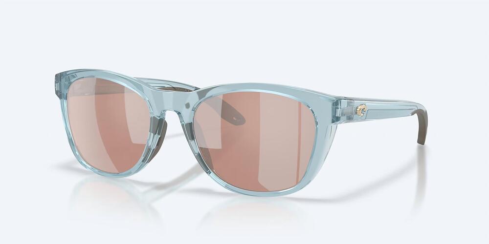 NEW COSTA DEL MAR unisex aleta sunglasses in trans silt blue/copper silver mirro